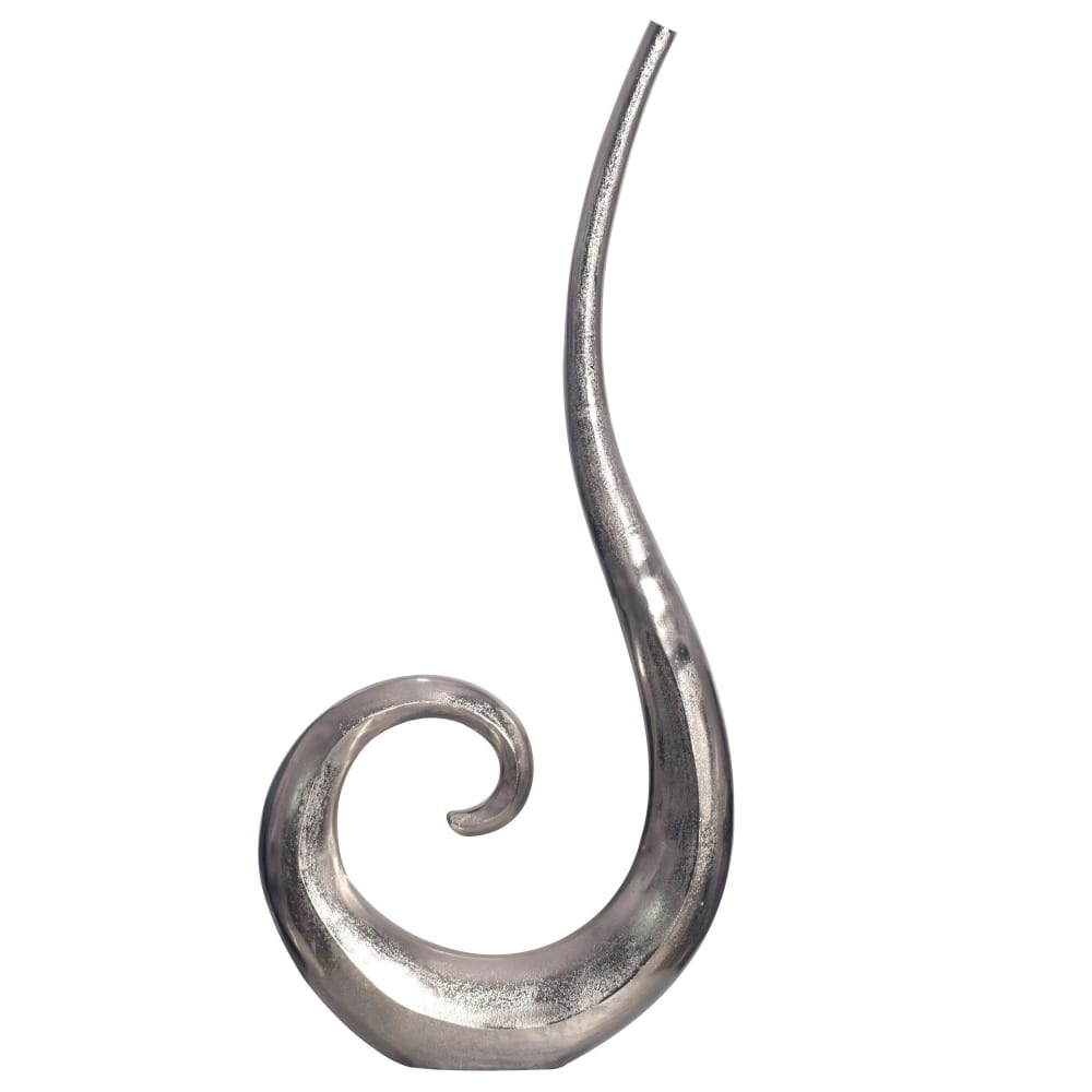 FineBuy Bodenvase aus Aluminium, silber style modern - Aluminium