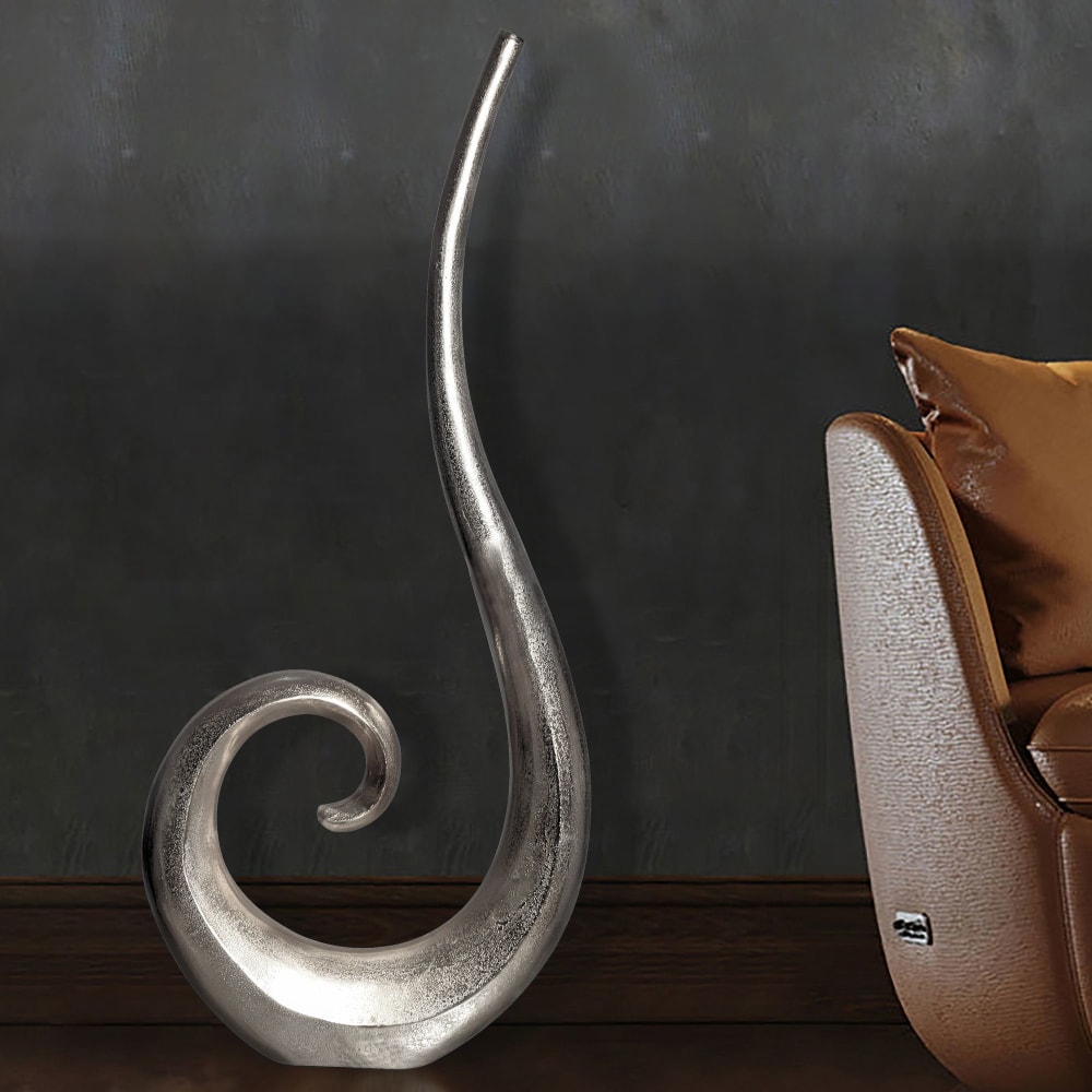 Bodenvase aus Aluminium, silber - Maisons Du Monde