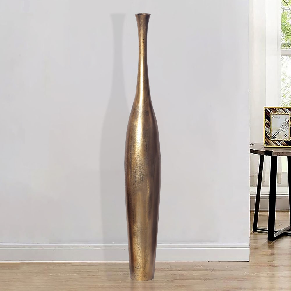 Bodenvase aus Aluminium, 75 cm gold - Maisons Du Monde