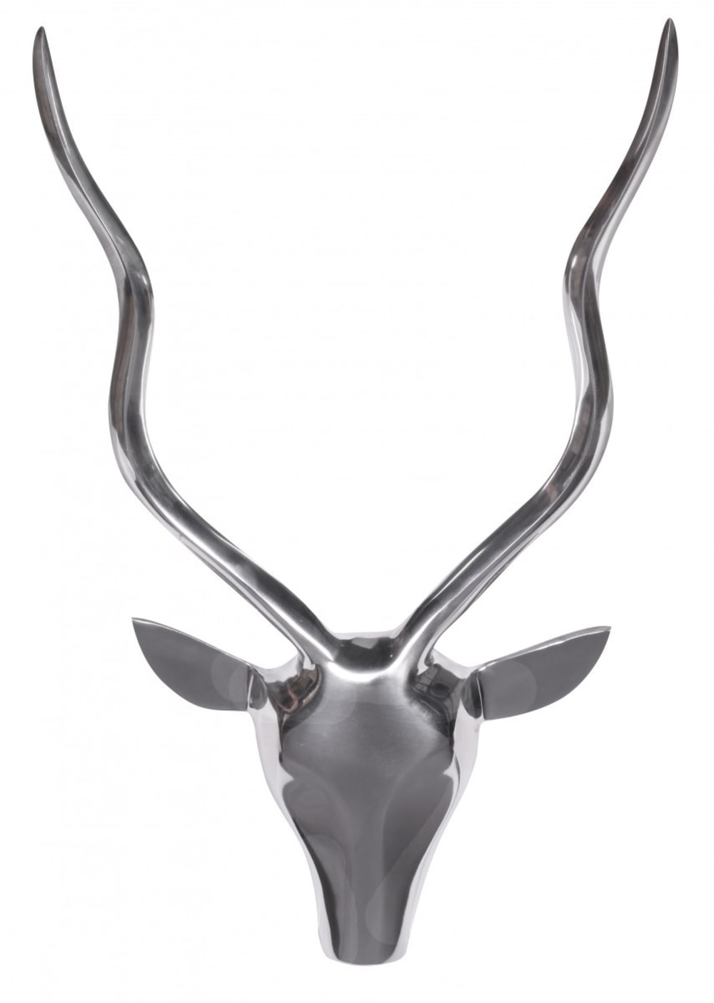 FineBuy Wanddekoration Geweih aus Aluminium, Silber style modern Silber Aluminium