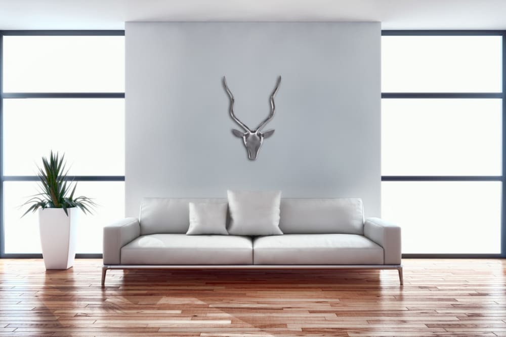 Wanddekoration Geweih aus Aluminium, Silber - Maisons Du Monde
