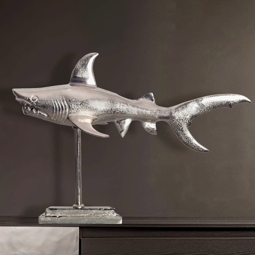 Tischdekoration Hai aus Aluminium, silber - Maisons Du Monde