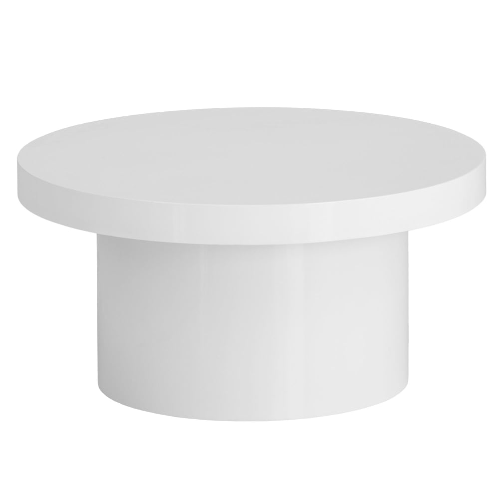 Table basse en mdf, blanc laqué