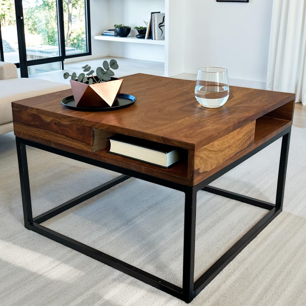 Couchtisch aus Massivholz, braun - Maisons Du Monde