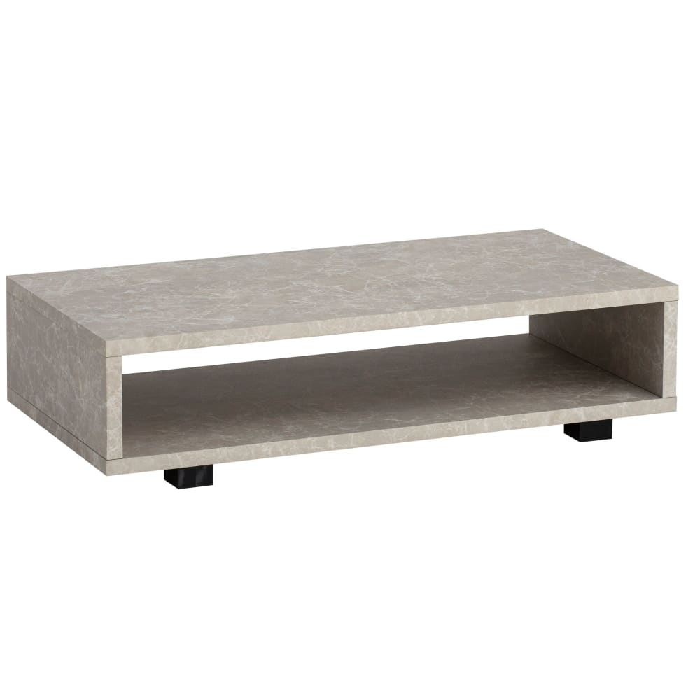 FineBuy Couchtisch aus MDF, sand style modern Beige Spanplatte