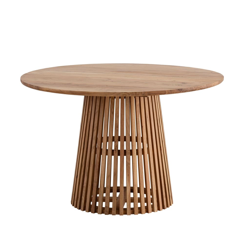 FineBuy Esszimmertisch aus Akazie Massivholz, 120 cm braun style modern - -