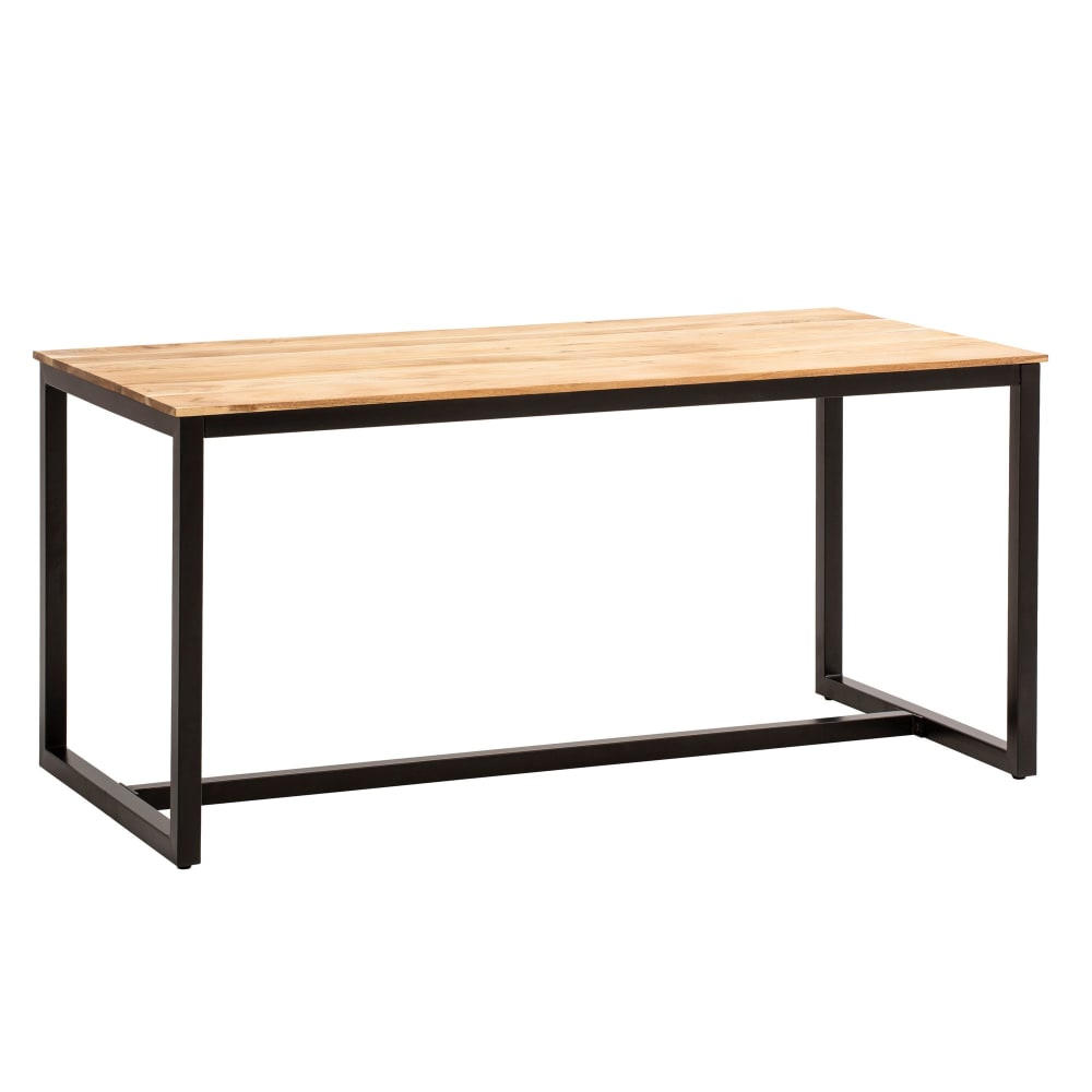 Table de salle à manger 120 cm en bois d'acacia massif, marron