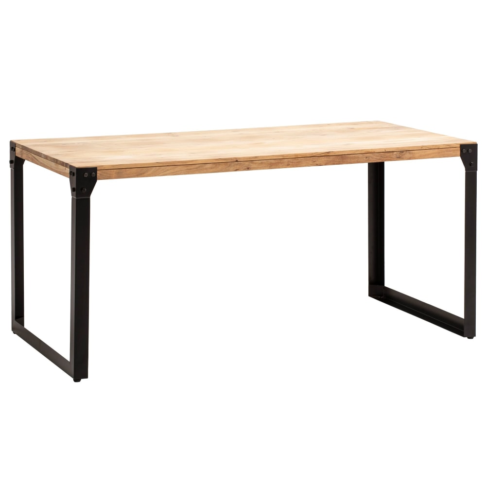 FineBuy Esstisch aus Akazie Massivholz, 180 cm braun style industrial - -