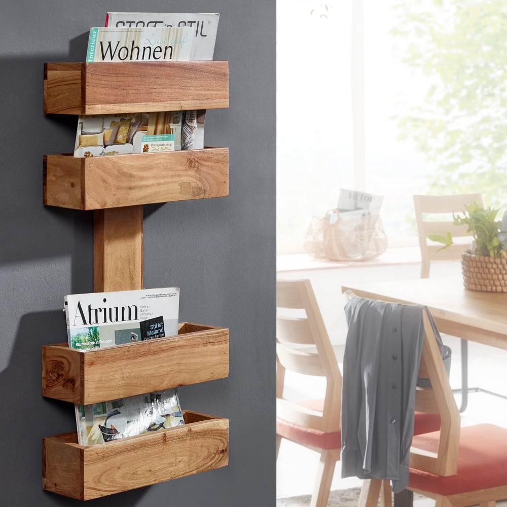 Zeitungsständer aus Akazienholz, Braun - Maisons Du Monde