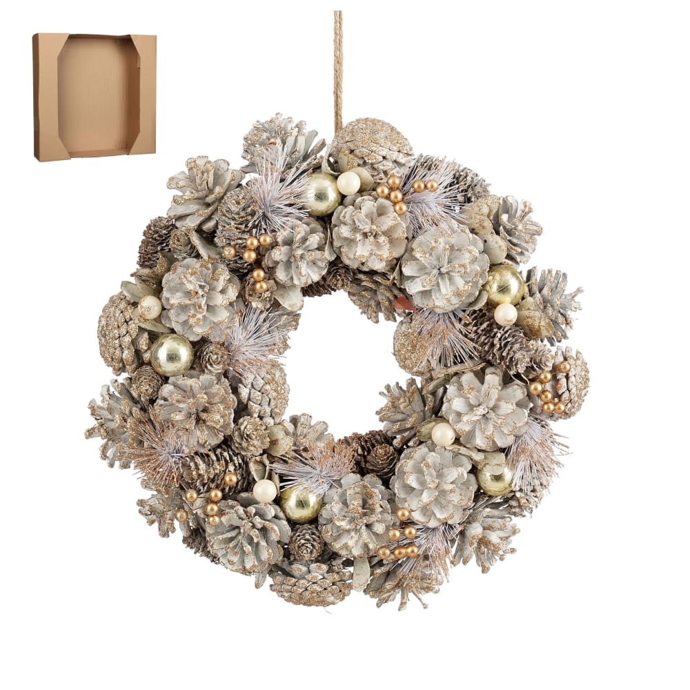 Corona de Navidad Hanley Blanco H9xB34xL34cm