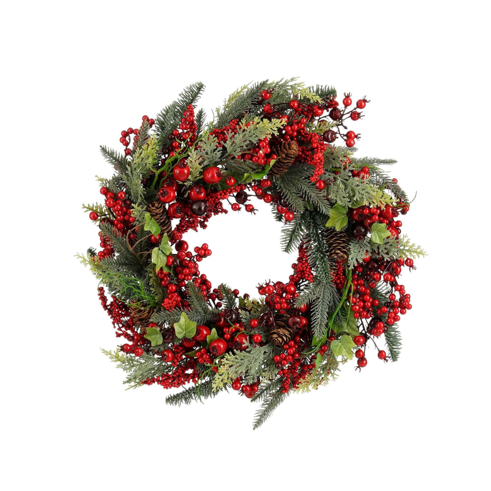 Couronne de noël rouge