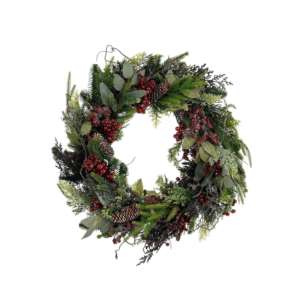 Couronne de noël rouge - plastique