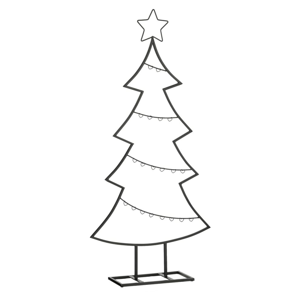 Sapin de noël décoratif noir fer h105xl15xl50cm Sapin de noël décoratif noir fer h105xl15xl50cm