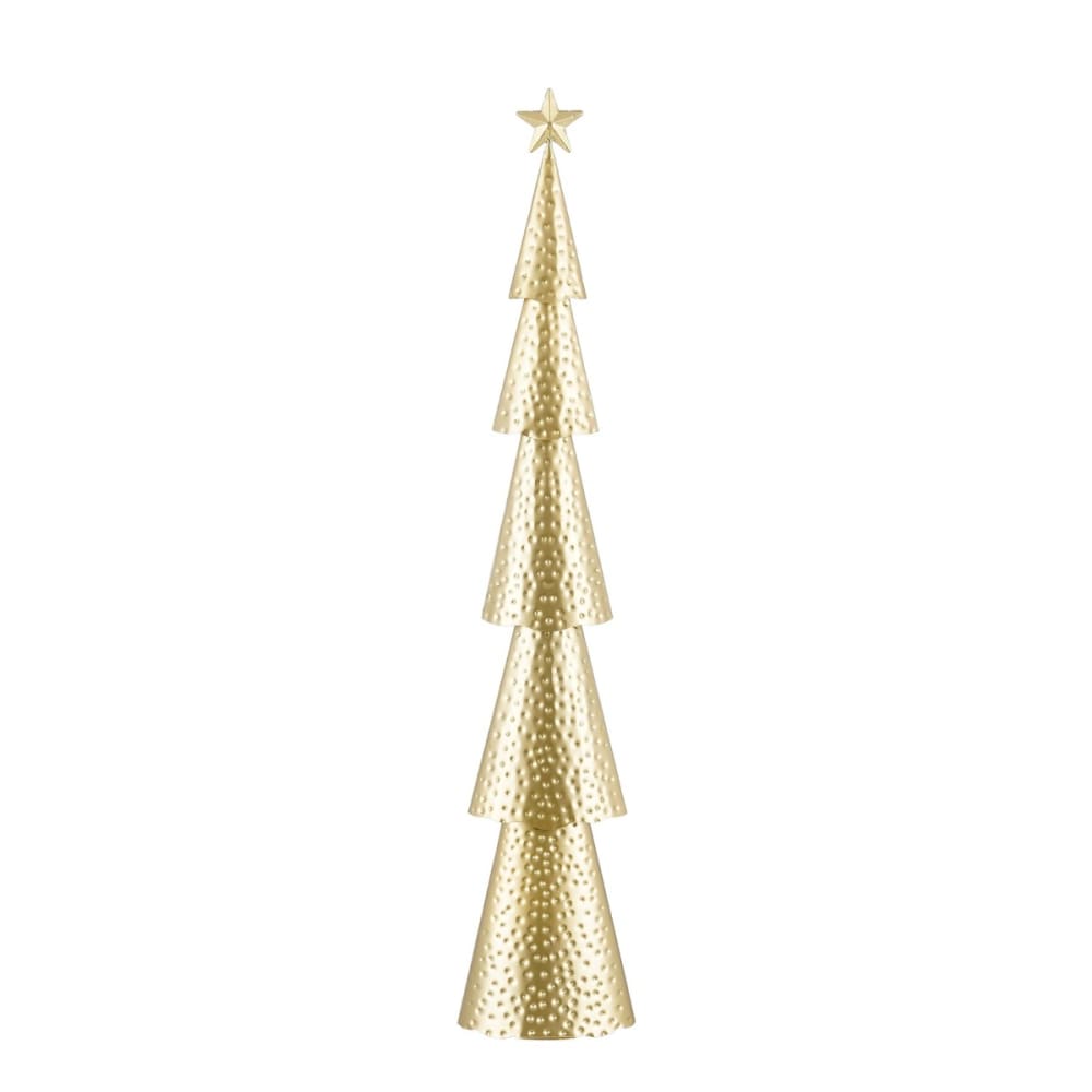Sapin de noël décoratif doré fer h90.5xl9xl17.5cm