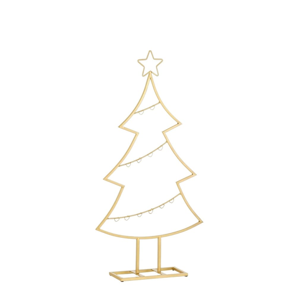 Sapin de noël décoratif doré fer h78.5xl12xl40cm Sapin de noël décoratif doré fer h78.5xl12xl40cm