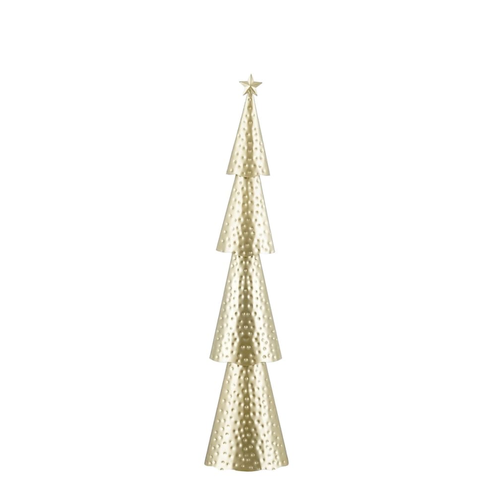 Sapin de noël décoratif doré fer h68xl8xl14.5cm