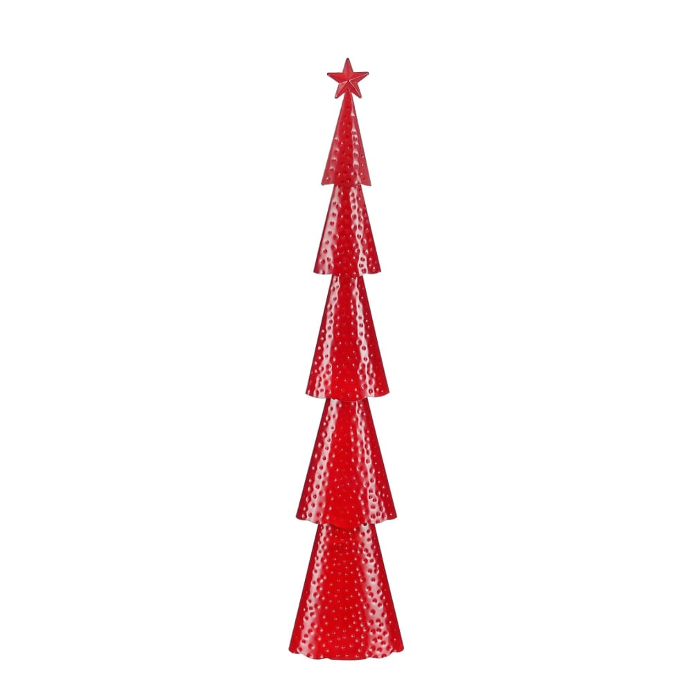 Árbol de Navidad decorativo de hierro rojo Alt. 91