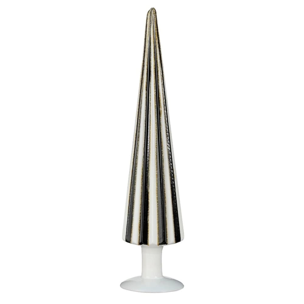 Sapin de noël décoratif blanc verre h39.5xl9xl9cm Sapin de noël décoratif blanc verre h39.5xl9xl9cm