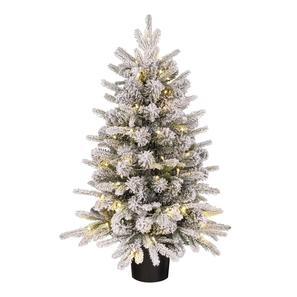 Sapin de Noël artificiel illuminé Grimshaw Blanc chaud Plastique H90