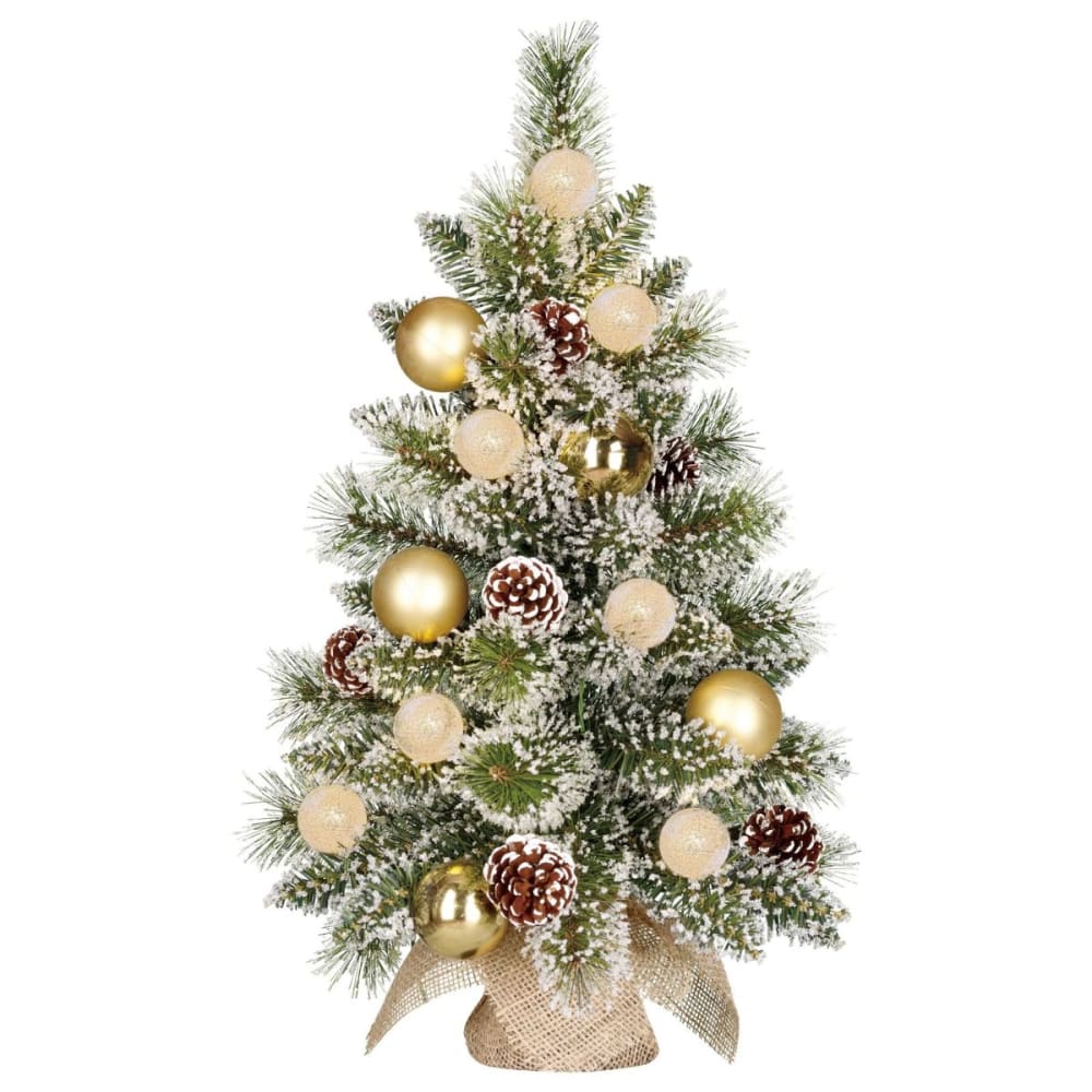 Sapin de noël artificiel blanc chaud plastique h60xl39xl39cm Sapin de noël artificiel blanc chaud plastique h60xl39xl39cm