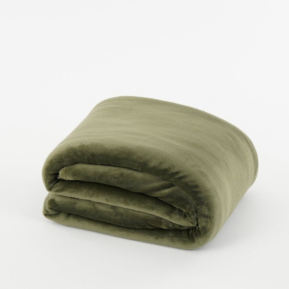 Plaid Mardy Grün Polyester H1.5xB150xL200cm - Maisons Du Monde