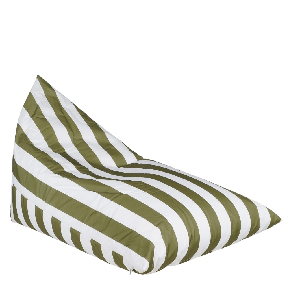 pouf vert polyester h95xl95xl140cm