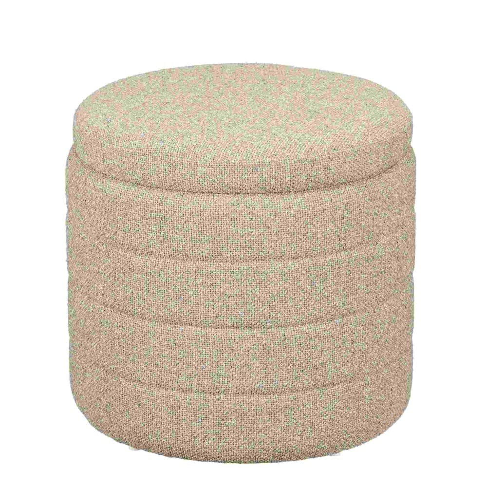 pouf beige bois h40.5xl42xl42cm