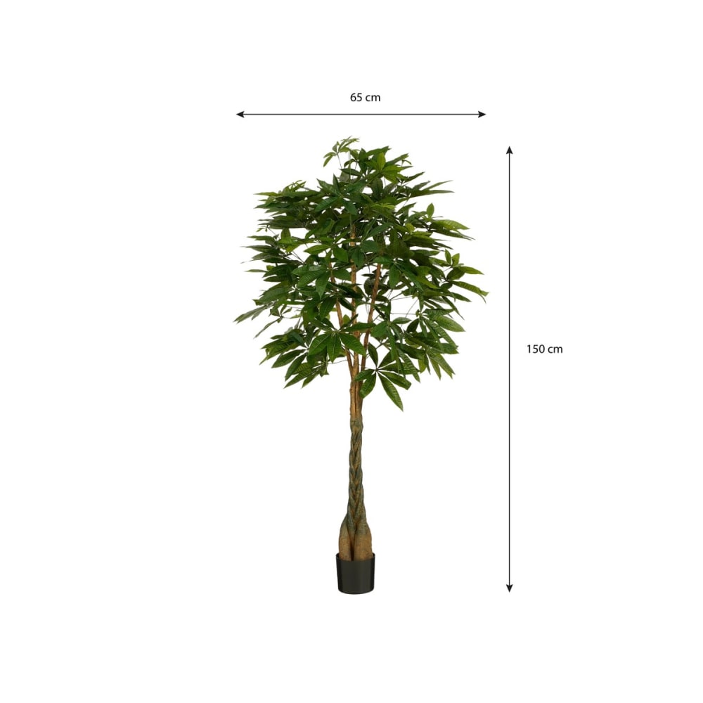Plante artificielle vert polyester h150xl65xl65cm — vue 3