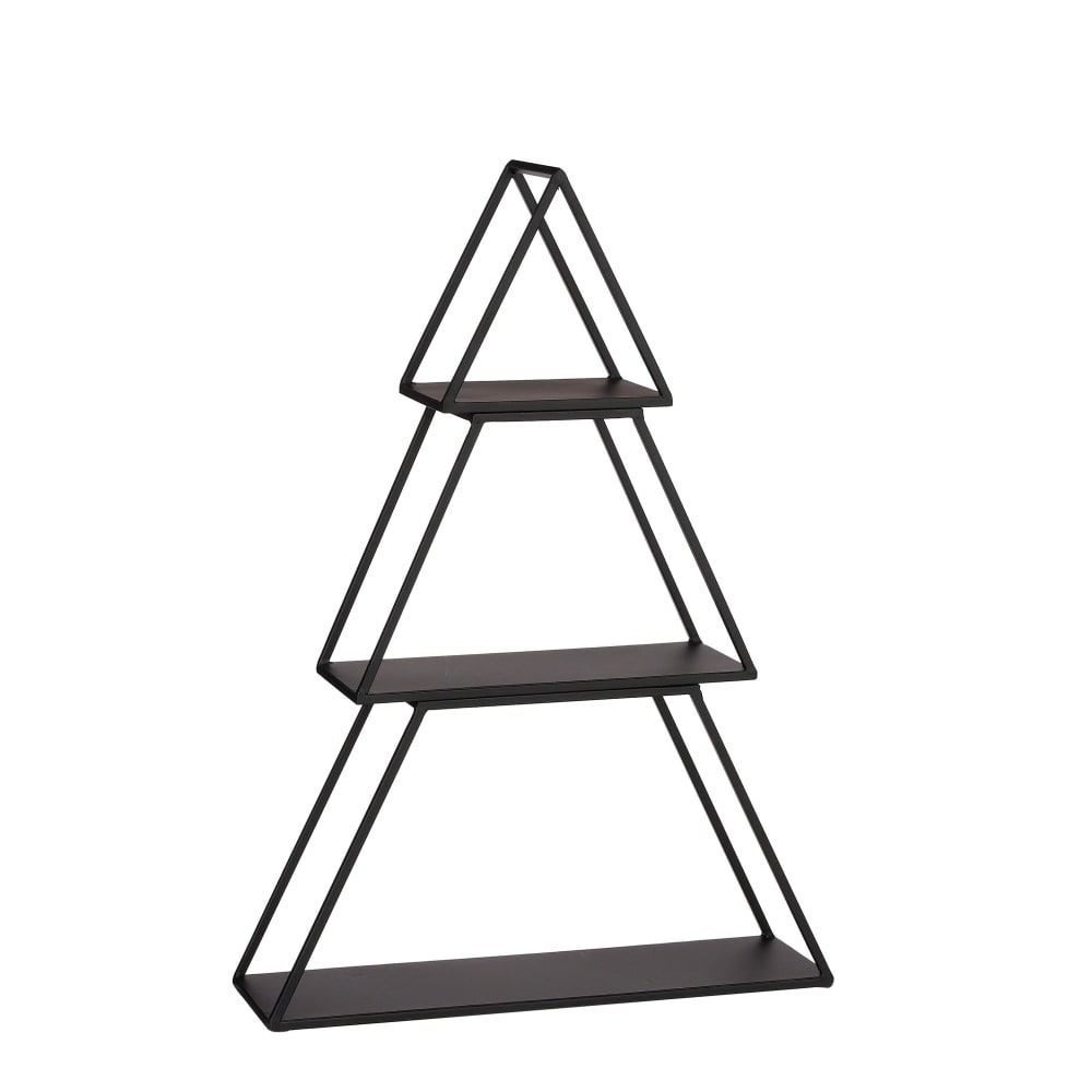 Présentoir à étages noir fer h71xl14xl50cm