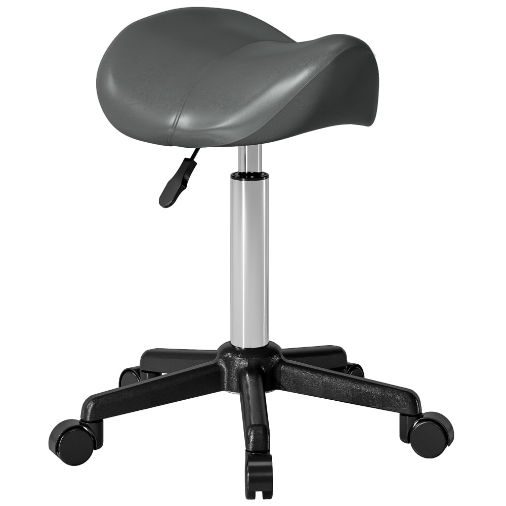 Tabouret de massage pivotant 360° polyuréthane et métal gris