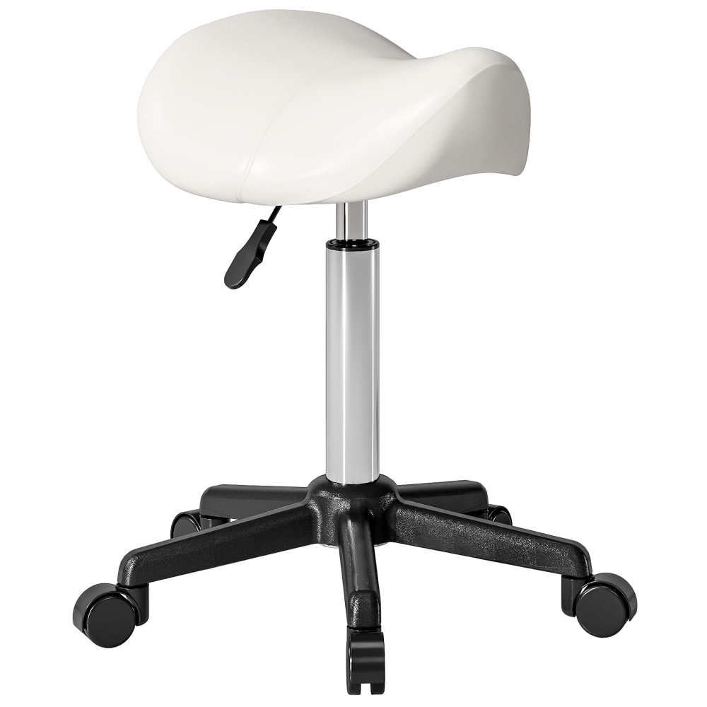 Tabouret de massage pivotant 360° polyuréthane et métal blanc Tabouret de massage pivotant 360° polyuréthane et métal blanc