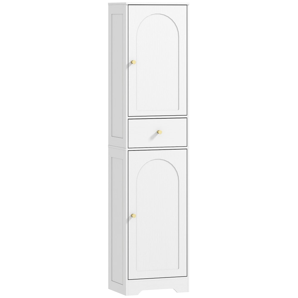 Homcom Badezimmer-Schrank, weiß, Spanplatte style modern - Spanplatte