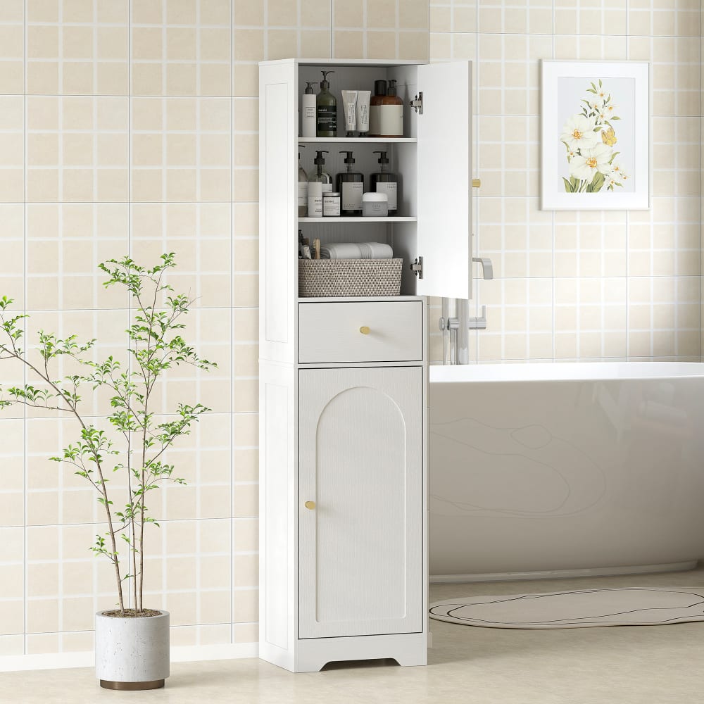 Badezimmer-Schrank, weiß, Spanplatte - Maisons Du Monde