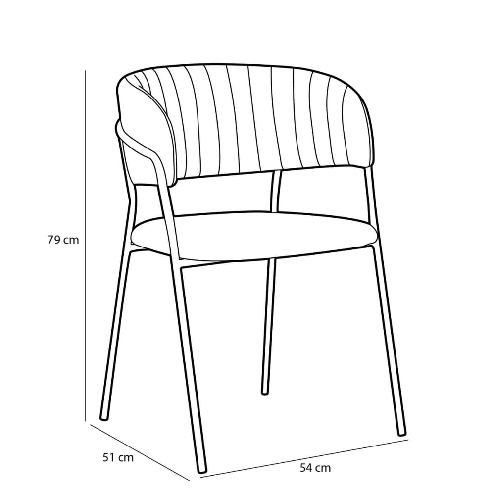 Esszimmerstuhl Moony Beige Eisen H79xB51xL54cm - Maisons Du Monde