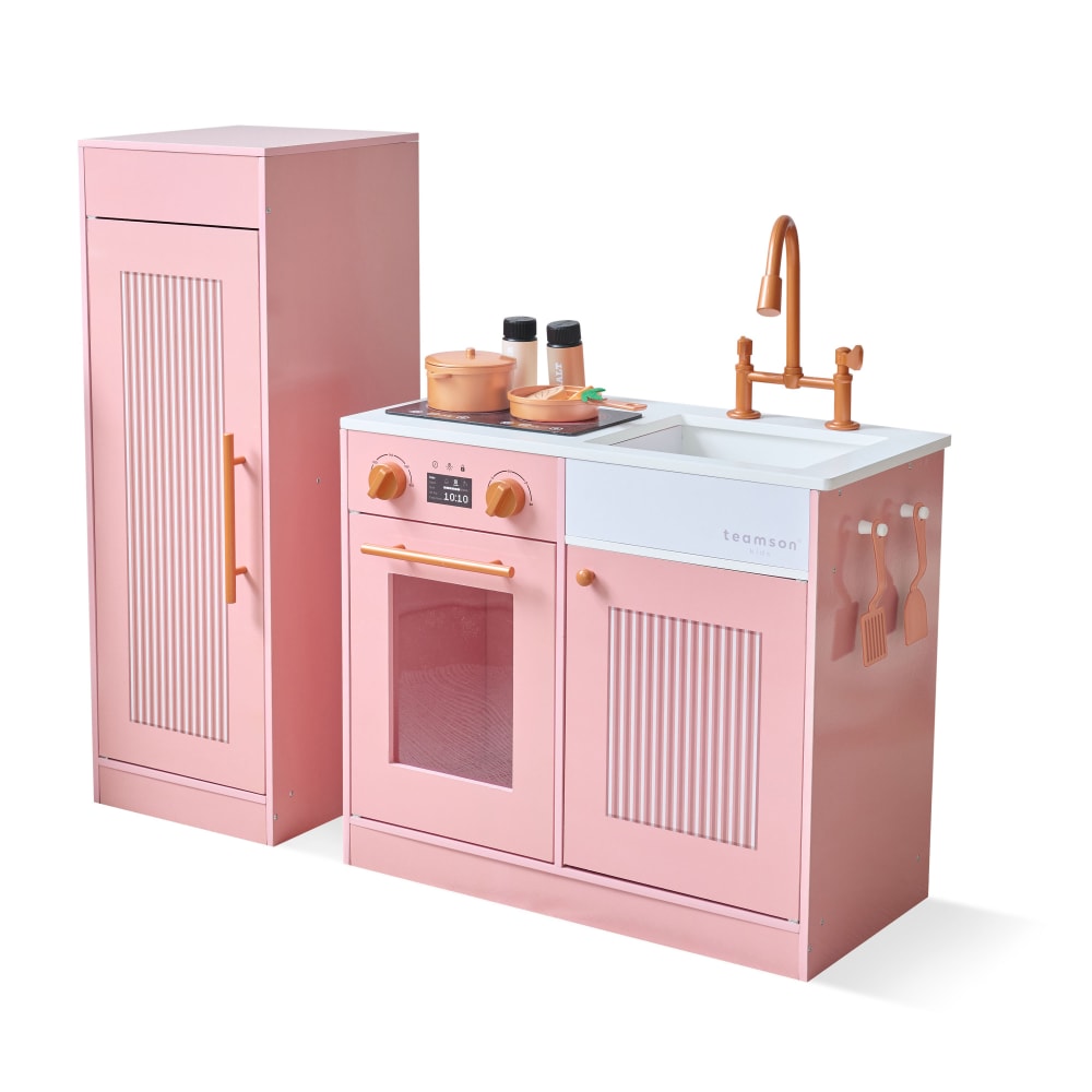 Teamson Little Chef Chester Kinderküche, Pfirsich, 80cm ROSA HOLZ Kinder