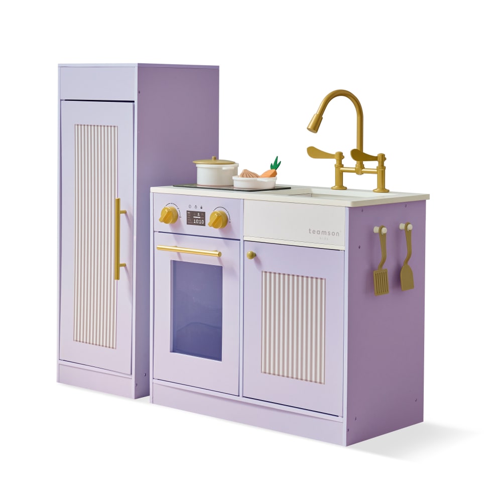 Teamson Cocina chester con nevera, violeta