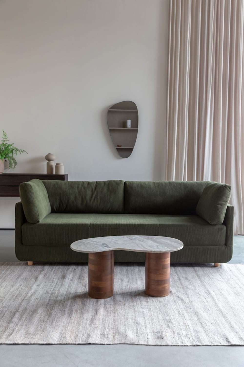 Couchtisch aus Naturmarmor und Mangoholz L84 - Maisons Du Monde