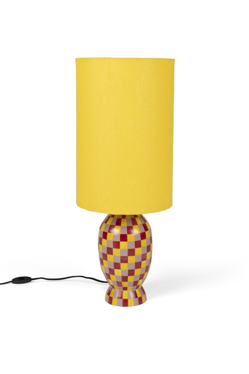 Lampe design en métal jaune
