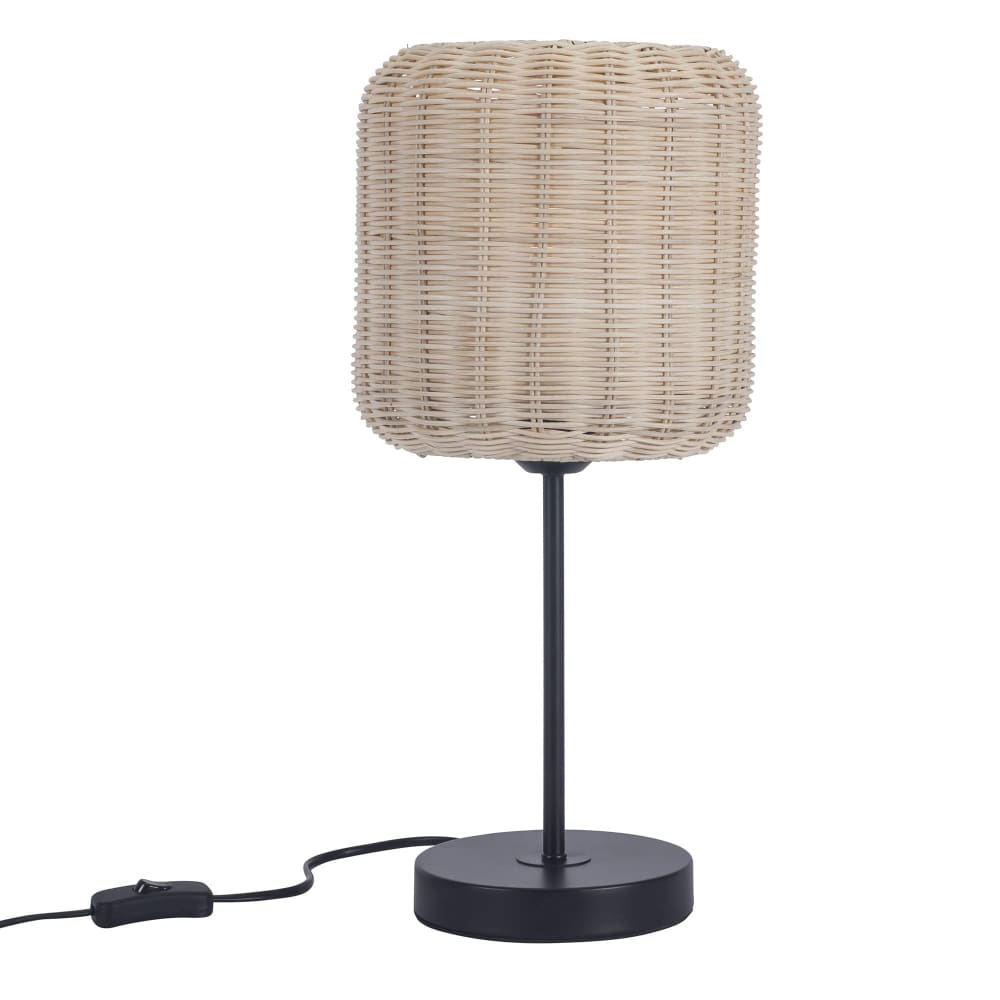 Lampe design en rotin marron