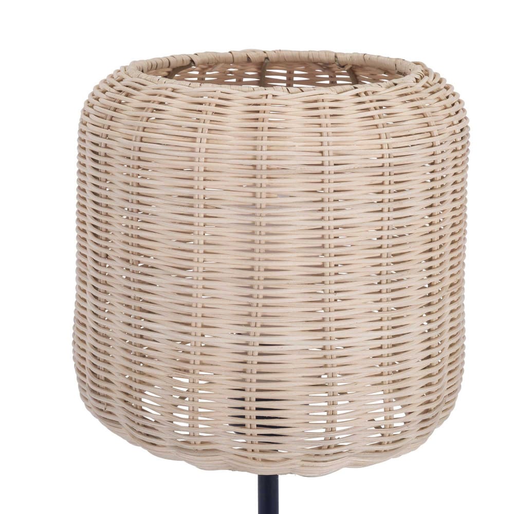 Lampe design en rotin marron — vue 4