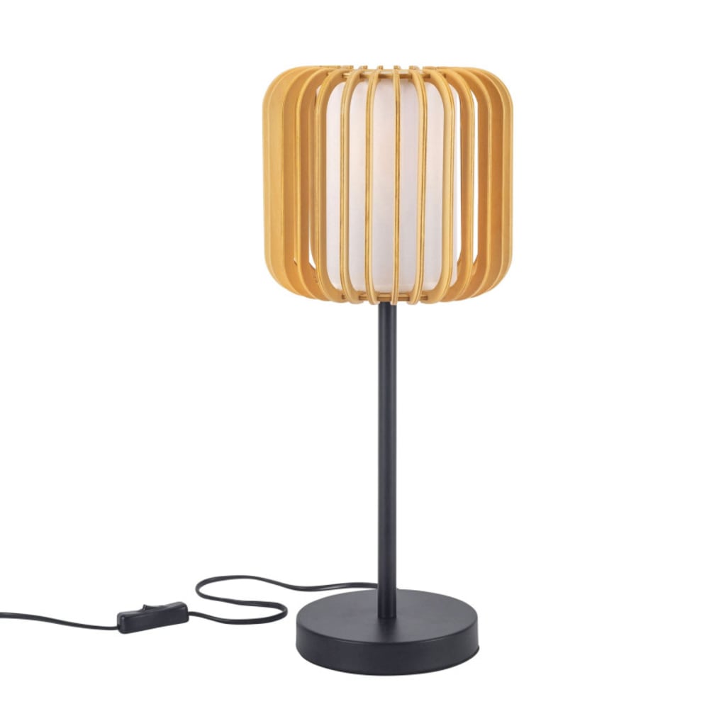 Lampe design en bois marron — vue 3