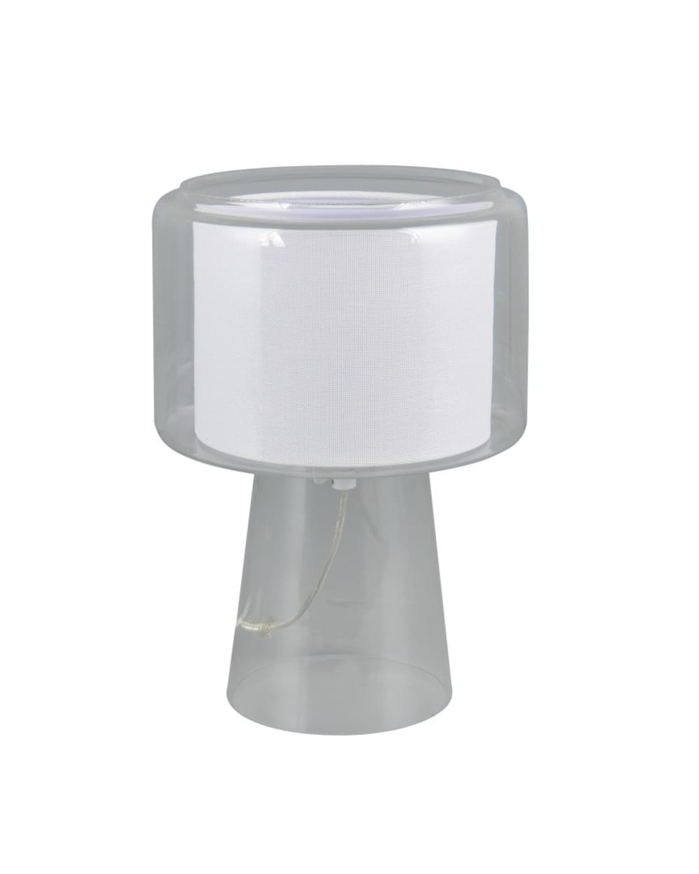 Lampe design en verre transparent