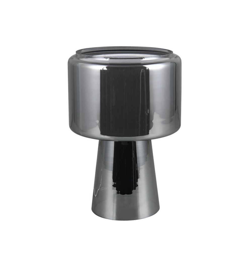 Lampe design en verre chrome