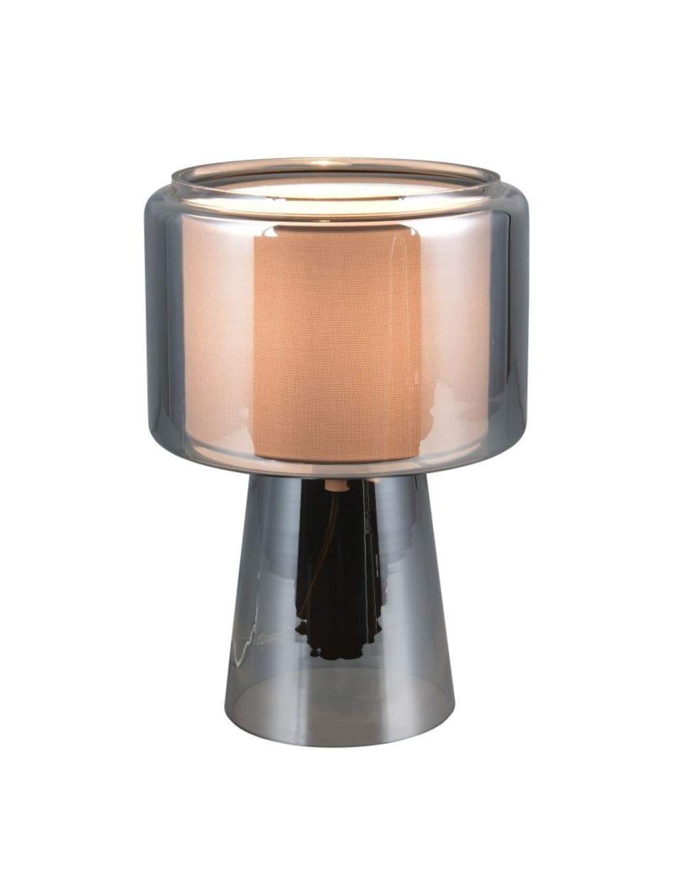 Lampe design en verre chrome — vue 3