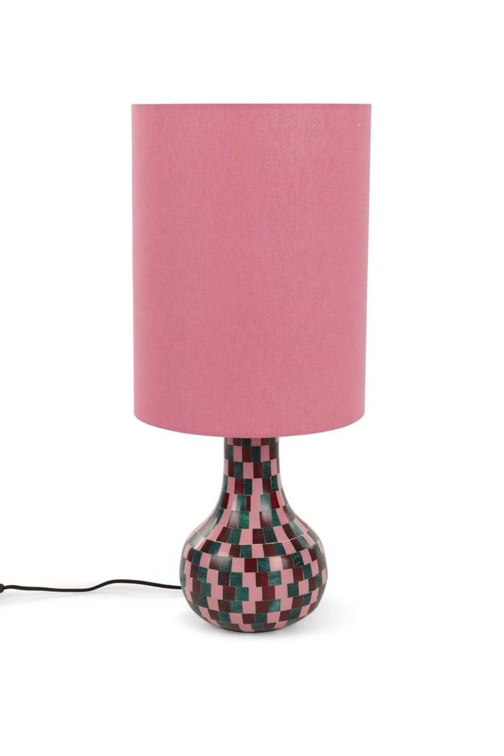 Lampe design en métal rose