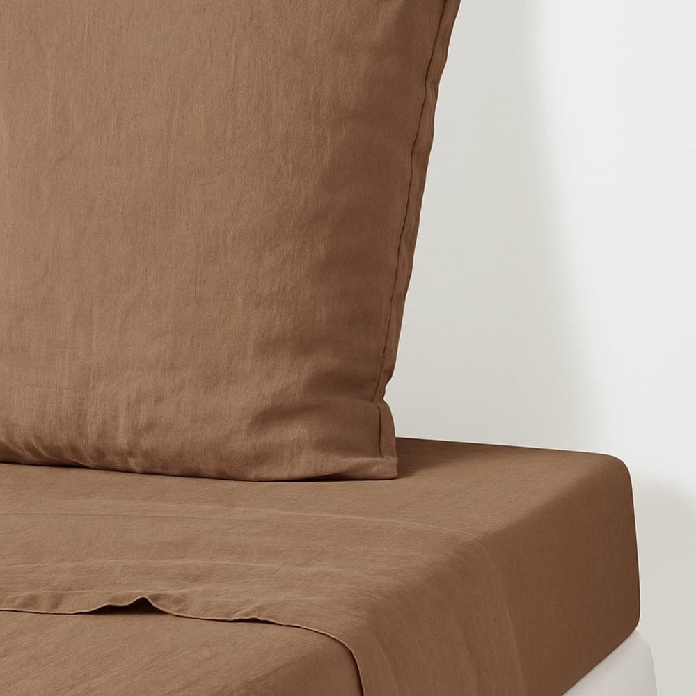 Drap plat lin lavé 270x300