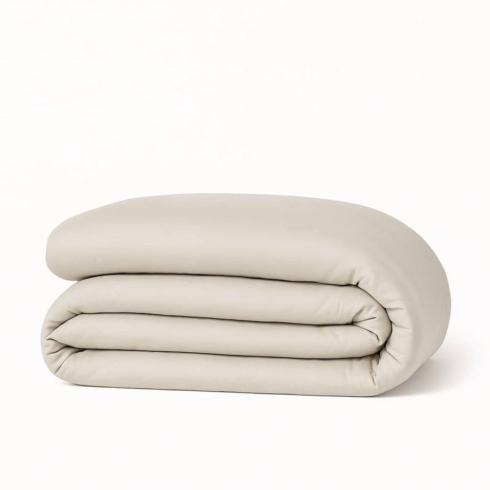 Housse de couette satin lavé de coton bio grège 240x220 — vue 3