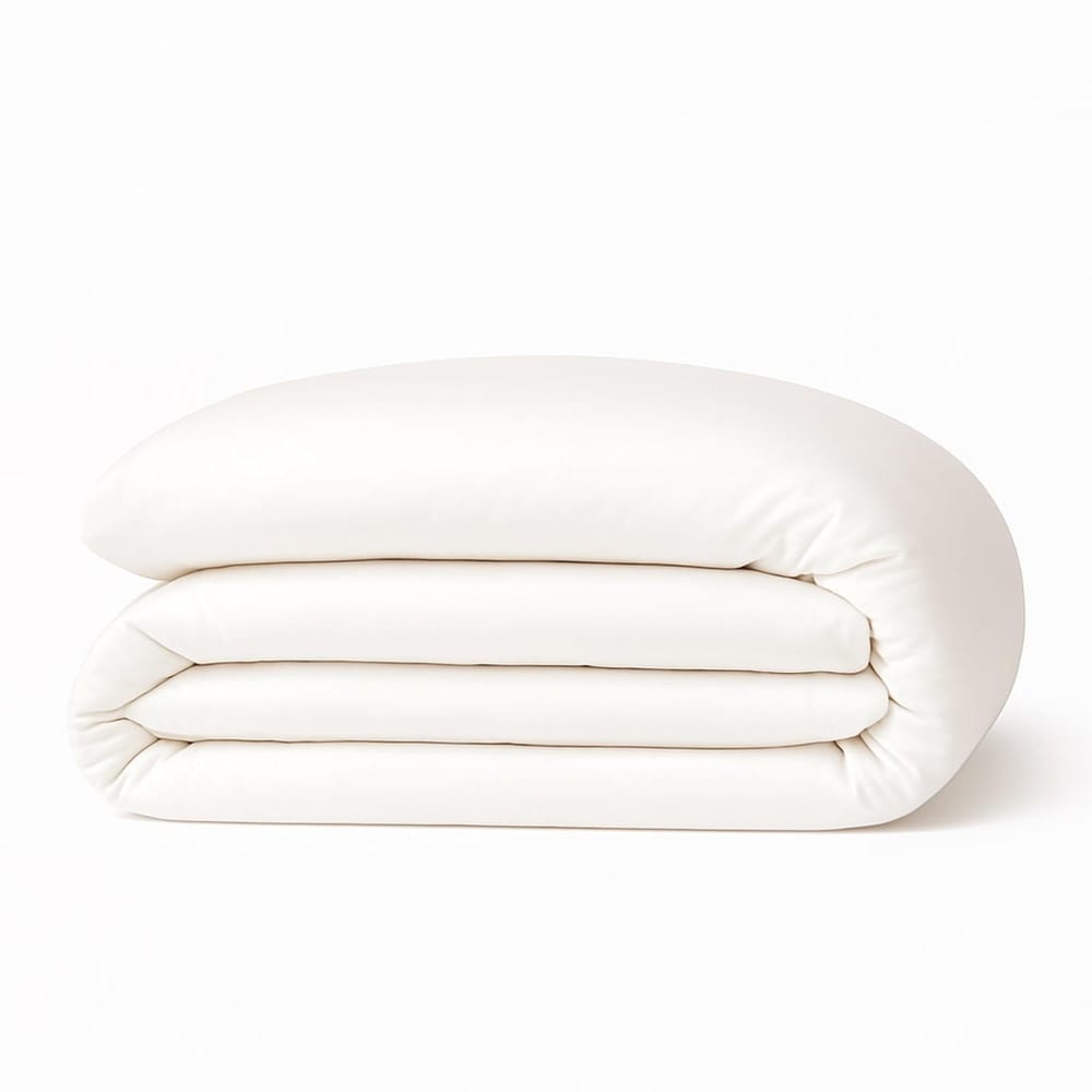 Housse de couette satin lavé de coton bio blanc 260x240 — vue 3