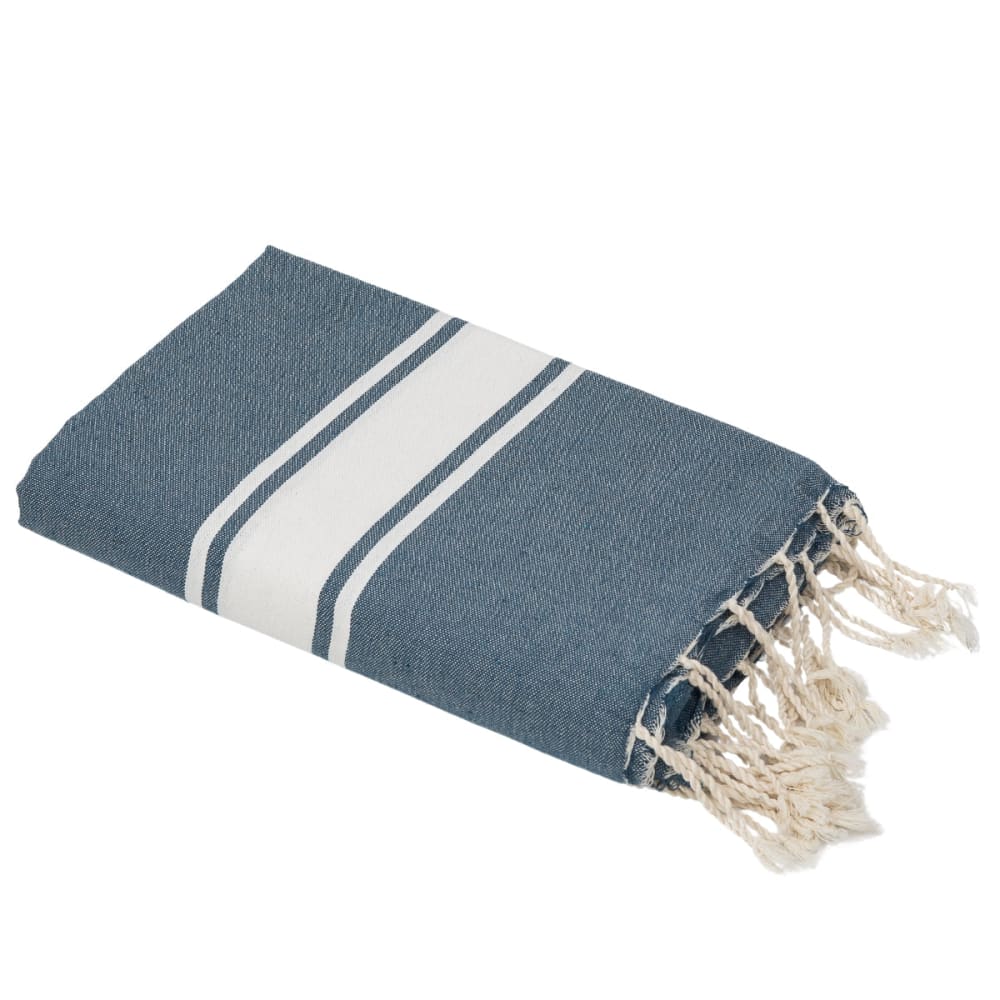 Fouta coton 100x200 bleu orage