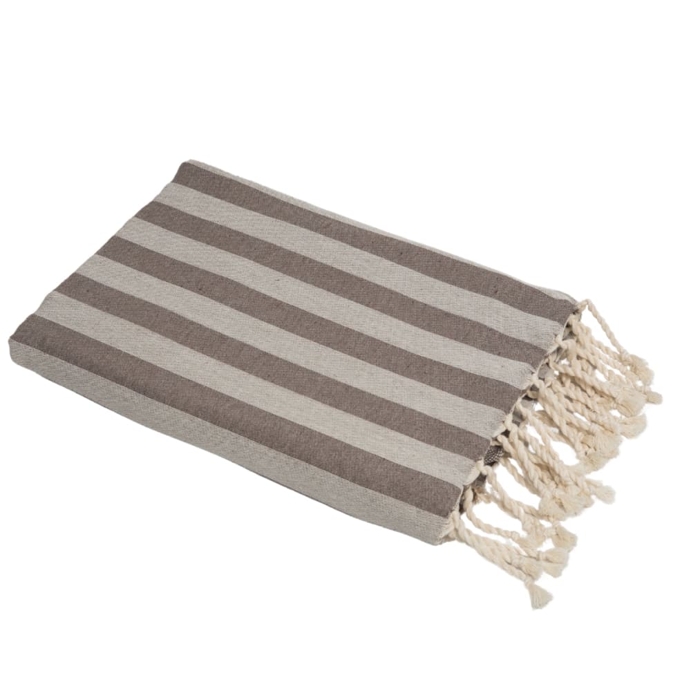 Fouta jacquard coton 100x200 taupe